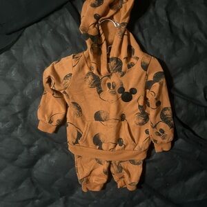 Orange Mickey Mouse Hood Set